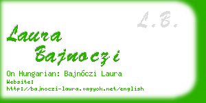 laura bajnoczi business card